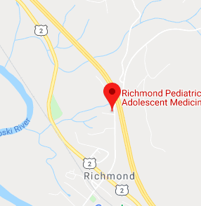 A map of Richmond, VT.